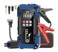 Tyonto Arrancador de Baterias de Coche con Compresor de Aire, 12V 4000A Arrancador Coche Portatil con Inflador de 150 PSI (para All Gasolina o 8L Diesel), Banco de energía de Arranque