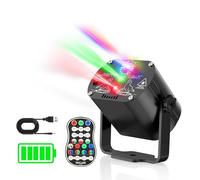 Tyonto Luces Discoteca Luz Fiestacon Disco LED Karaoke Inalámbrico, Batería 4500 mAh Proyector 60 Patrones y Controlada por Música, Efecto Estroboscópico, Control Remoto y Cable USB 2 M, para Fiestas