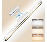 Tyonto Tira de Luz LED Bajo Encimera Cocina 32cm Tira de Luces LED con Batería, Tira de Luz Inalámbrica con Iluminación de Gabinete Regulable Recargable, Extraíble para Armario, Escritorio, Cocina