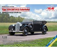 Typ 320 (W142) Cabriolet, WWII German Staff Coche 1 :3 5 Plástico Modelo Kit Icm