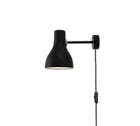 Anglepoise Type 75 aplique con enchufe negro