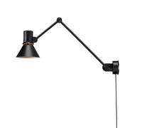Type 80 W3 Lámpara de Pared Con Cable Negro Mate