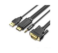 Type A MINDPURE AD038 1.5m 1080P 60Hz HDMI to VGA Male to Male Adapter Cable with Audio andwer
