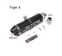 (Type A)Silenciador de Escape Universal para motocicleta, tubo de doble orificio, Yoshimura, No DB Killer,