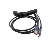 Type A to C USB Cable Coiled Spring Data Line for Mechanical Keyboard Durable Data Line