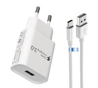 Type-C Chargeur Rapide pour Samsung Galaxy A14, A13, A15, A12, 4G/5G, S10, S9, S8, A04S, A05S, A33, A23, A32, A21S, A53, S24, S23, S22, S21, S20. Compatible Xiaomi Note9, Huawei. avec 2 m Cc. âble USB