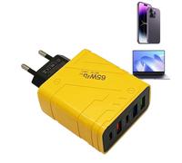 Type C Charging Block - 65W 5 Port Fast Charging Block, Portable Type C Charger | Wall Charger For Indoor Home Office Travel Business Trip Shared Workspaces Train Or Bus Stations and Others