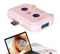 Type C Docking Station, Computer Hub, Multiport Adapter, 3-in-1 Connection, High-Speed Transfer, Compact Build, Easy Plug-In, Space Saver, Perfect for Phone, Tablet Use, 2.28x2.13x0.47 Inches