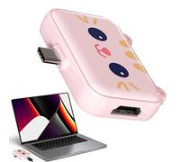 Type C Docking Station - Cute Computer Hub Docking Station 3 en -1 | High-speed Transmission, Dock Laptop Docking StationMultiport Adapter Dock Dongle, Portable Desktop Docking Station for Phone Tabl