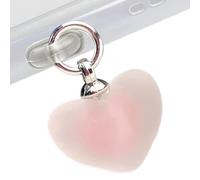 Type C Dust Plug, Charging Port Cover, 0.7in Heart Shape Stopper, Soft Silicone Guard, Compact Authentic Fit for Computer, Tablet, Headphones, Cellphone, Charger, Docking Port