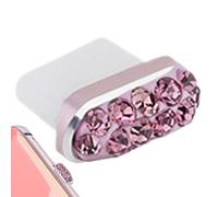 Type C Dust Plug Charm - Silicone Rhinestone Crystal 0.83x0.6cm | Dustproof Charging Port Cover, Type C Dust Cap | Decorative Phone Charging Port Protector For Most Types Phones Anti Dusts