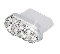 Type C Dust Plug Charm - Silicone Rhinestone Crystal 0.83x0.6cm | Dustproof Charging Port Cover, Type C Dust Cap | Decorative Phone Charging Port Protector For Most Types Phones Anti Dusts