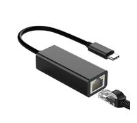 Type C to Ethernet Adapter | 100mbps Speed Black Type C Network Adapter for Fast Ethernet Connection, Computer Network Adapters for Business/Travel/Education/Entertainment Ethernet LAN Network Adapter