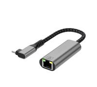 Type C To RJ45 Angled Ethernet Adapter Supports 2.5Gbps Networking Speed For Laptops Desktops USB C Angled Connectors