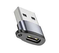 Type C to USB Adapter, 2.0 Female Male Converter, Fast Charging Aluminum Alloy Connector, Transfer Adapters Compatibles, Tablets Laptop Phones for Efficient Connection, Grey