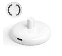 Type C Viaje Cargador para Cepillo Dental eléctrico Compatible con Cepillo de Dientes eléctrico Braun/Oral-B Pro/iO/D Serie, Mini Base de Cargador Portátil (Blanco)