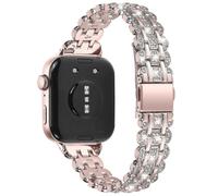 Type E for Huawei Watch Fit 3 Metal Watch Strap Rhinestone Flower Style Band Bracelet