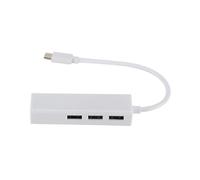 TYPEC TO USB2.0 100GbE Hub de Tarjeta de Red Lan Rj45 Adaptador de Red Ethernet 3 Puertos USB 2.0