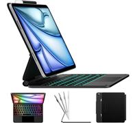 typecase Edge Magic Style Teclado para iPad Air 11 (M2) a 2024, Air 5e/4ª generación y iPad Pro 11 (4e/3e/2e/1ª generación), Touchpad Click Anywhere, retroiluminado 11 Colores, voladizo,