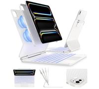 typecase Funda con teclado Edge para iPad Pro 2024 de 13 pulgadas (M4), funda protectora desmontable ultrafina, modos de retrato y escritura, trackpad integrado, retroiluminación de 11 colores