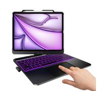 typecase - Funda con teclado para iPad Pro 13 (M4) y iPad Air 13 (M3/M2, 2025/2024), Trackpad, giratorio de 360°, inalámbrico, retroiluminado de 11 colores para iPad Pro 12.9 (6ª/5ª/4ª/3ª generación),