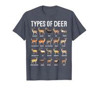 Types of Deer Hunting Methods and Tips Camiseta, Hombre, Azul Jaspeado, 3XL