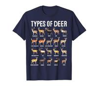 Types of Deer Hunting Methods and Tips Camiseta, Hombre, Azul Marino, 4XL