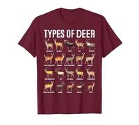 Types of Deer Hunting Methods and Tips Camiseta, Hombre, Granate, M