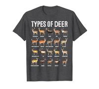 Types of Deer Hunting Methods and Tips Camiseta, Hombre, Jaspeado Oscuro, 5XL