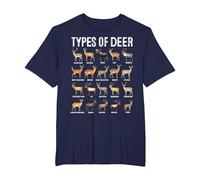Types of Deer Hunting Methods and Tips Camiseta, Hombre Tallas Grandes, Azul Marino, 5X Alto
