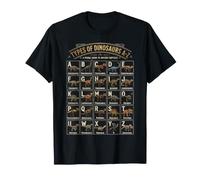 Types of Dinosaurs A-Z Alphabet Chart Retro Graphic Camiseta