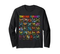 Types of Dinosaurs Alphabet ABC A-Z Dino Lover Kids Boys Manga Larga