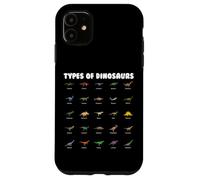 Types of Dinosaurs Cute Cartoon Dino Design Carcasa para iPhone 11