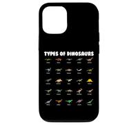 Types of Dinosaurs Cute Cartoon Dino Design Carcasa para iPhone 12/12 Pro
