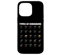 Types of Dinosaurs Cute Cartoon Dino Design Carcasa para iPhone 14 Pro MAX