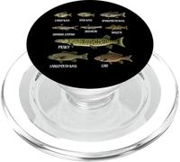 Types of Freshwater Fish Sorts Species Fishing T-Shirt PopSockets PopGrip para MagSafe