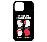 Types of Headaches Tipos De Dolores De Cabeza Psicología Carcasa para iPhone 16 Pro MAX