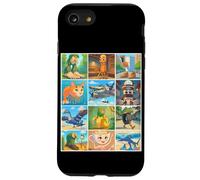 Types of Italian Brainrot Meme Character Hand Drawn for Kids Carcasa para iPhone SE (2020) / 7/8