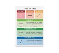 Types Of Lines Poster Math Reference