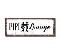 TypeStoff Cartel para puerta con texto en alemán "PIPI Lounge", placa decorativa para pared como decoración, 10 x 29 cm, de PVC estable, placa de espuma dura de 5 mm, ultraligera - TÜ-01578
