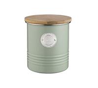Typhoon LIVING Colección Té Almacenamiento con Tapa Verde Pastel 1L Caja Cocina para Té Hermético de Bambú 12x12x14 cm
