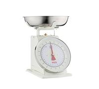 Typhoon Living Kitchen - Báscula de pesaje con cuenco de acero inoxidable, 15 x 26 x 22 cm, color crema