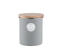 Typhoon Living-Recipiente hermético para Almacenamiento de té con Tapa de bambú, Gris, 1 L