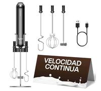 Typhur InstaWhisk Espumador de Leche Eléctrico de Mano, Recargable USB-C, Velocidad Variable, 3 Batidor Desmontable, sin Salpicaduras, para Café, Capuchino, Matcha, Leche de Avena, Soja