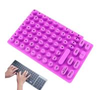 Typing Stickers for Long Nails, Silicone Keyboard Cover, Reusable Sticky Pads, Nail-Friendly Design, Easy Key Access, Flexible Fit, Scratch Protection, Perfect for Laptop, Desktop, (Silicone)