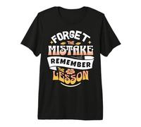 Typographic Forget The Mistake Remember The Lesson Retro Camiseta Premium