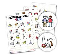 Typographus,104 pegatinas adecuadas para niños para cajas de juguetes, cajas y muebles, almacenamiento, sistema de organización de colores 2 sin PVC