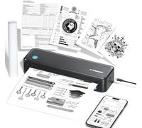TYPONOS Impresoras portátiles, impresoras inalámbricas Bluetooth D820 compatibles con papel térmico de 2 a 8.5 pulgadas de ancho y tamaño carta de EE. UU. de 8.5 x 11 pulgadas, impresoras de recibos