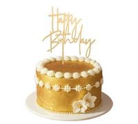 Tyqour Happy Birthday - Decoración para tartas de cumpleaños, acrílico, decoración para tartas, decoración de cumpleaños, decoración de cumpleaños, decoración para tartas, decoración para niños, niñas