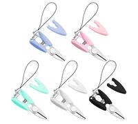 Tyqour Paquete de 5 mini tijeras de viaje, tijeras pequeñas con cubierta para costura, corte de papel, manualidades e hilo, varios colores